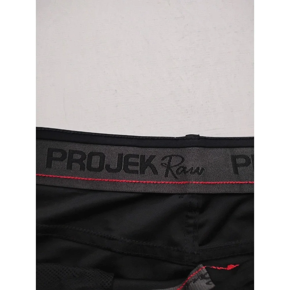 Projek Raw Pants Men's 36x32 Classic Fit Straight Leg‎ Elastic Waist Chino Black